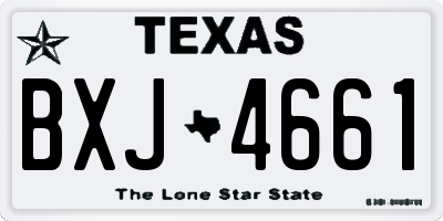 TX license plate BXJ4661