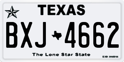 TX license plate BXJ4662