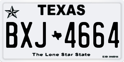 TX license plate BXJ4664