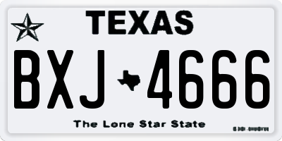 TX license plate BXJ4666