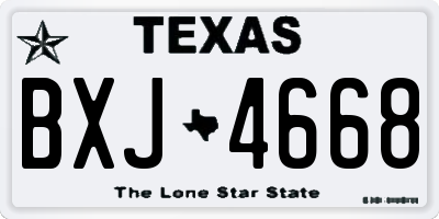 TX license plate BXJ4668