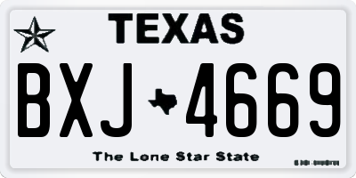 TX license plate BXJ4669