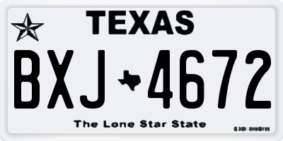 TX license plate BXJ4672