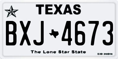 TX license plate BXJ4673