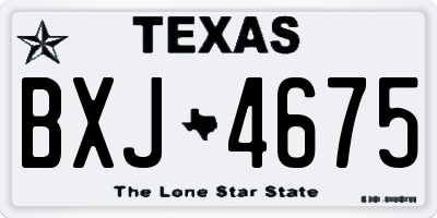 TX license plate BXJ4675