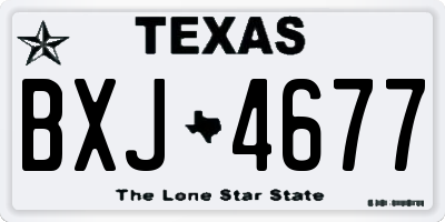 TX license plate BXJ4677