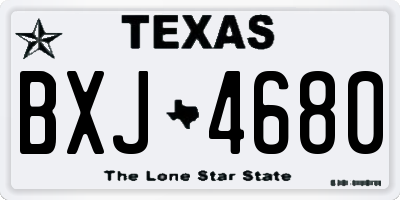 TX license plate BXJ4680
