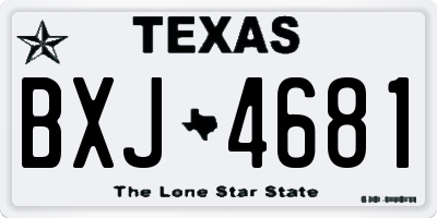 TX license plate BXJ4681