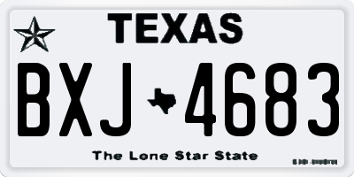 TX license plate BXJ4683