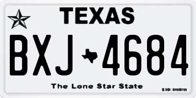 TX license plate BXJ4684