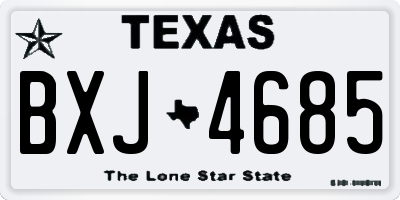 TX license plate BXJ4685