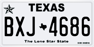 TX license plate BXJ4686