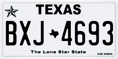 TX license plate BXJ4693