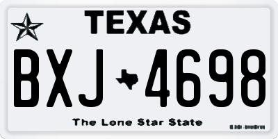TX license plate BXJ4698