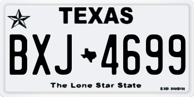 TX license plate BXJ4699