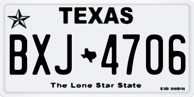TX license plate BXJ4706