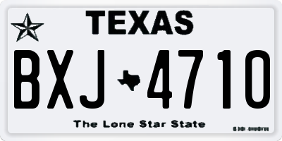 TX license plate BXJ4710