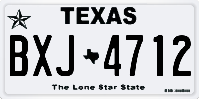 TX license plate BXJ4712