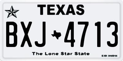 TX license plate BXJ4713