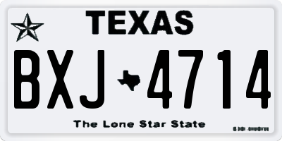 TX license plate BXJ4714