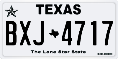 TX license plate BXJ4717