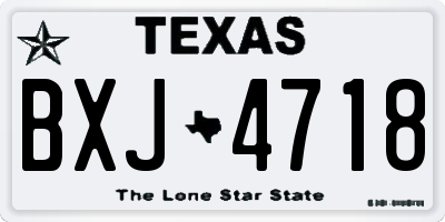 TX license plate BXJ4718