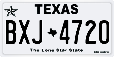 TX license plate BXJ4720