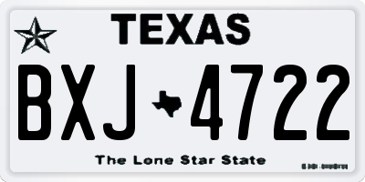 TX license plate BXJ4722