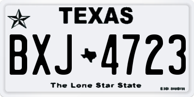 TX license plate BXJ4723