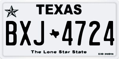 TX license plate BXJ4724