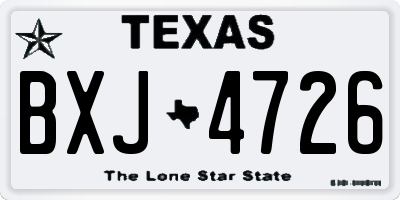 TX license plate BXJ4726