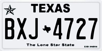 TX license plate BXJ4727