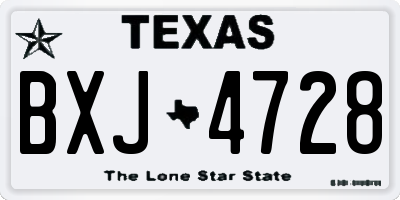 TX license plate BXJ4728