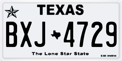 TX license plate BXJ4729