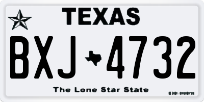 TX license plate BXJ4732