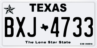 TX license plate BXJ4733