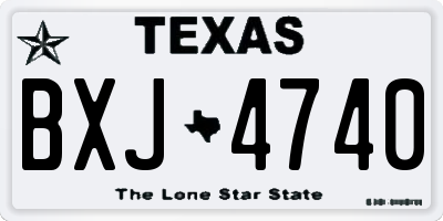 TX license plate BXJ4740