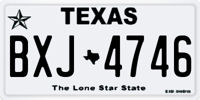 TX license plate BXJ4746