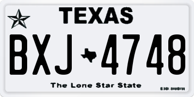 TX license plate BXJ4748