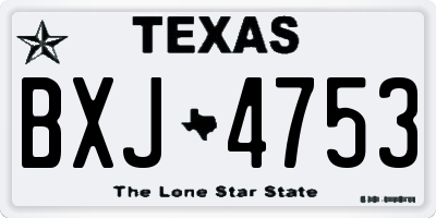 TX license plate BXJ4753