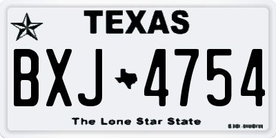 TX license plate BXJ4754
