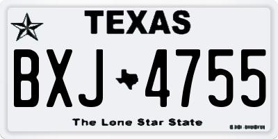 TX license plate BXJ4755