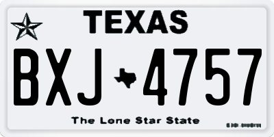 TX license plate BXJ4757