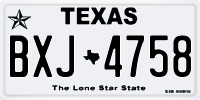 TX license plate BXJ4758