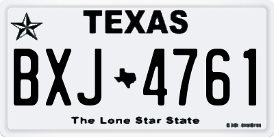 TX license plate BXJ4761