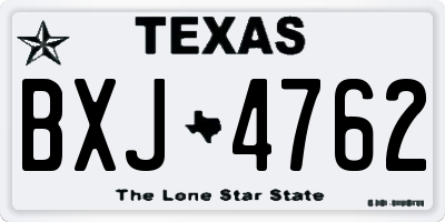 TX license plate BXJ4762