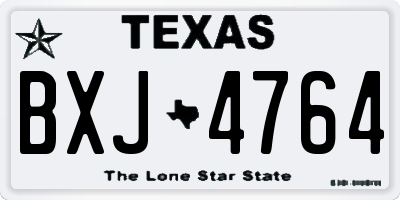 TX license plate BXJ4764
