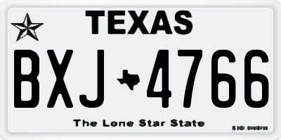TX license plate BXJ4766