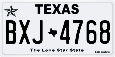 TX license plate BXJ4768