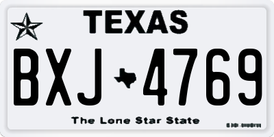 TX license plate BXJ4769